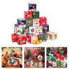 Christmas Festival Countdown Calendar 24 Days Candy Box Easy Assembly Home Party Decoration Gift Wrapping Paper Craft Festival Coated Paper Craft Box view 2