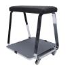 ZJchao Pedicure Foot Rest Soft Memory Foam Cushion Footbath Stool Cart with Wheels Tray Stainless Steel Legs Black Professional Salon Home Spa view 1