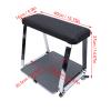 ZJchao Pedicure Foot Rest Soft Memory Foam Cushion Footbath Stool Cart with Wheels Tray Stainless Steel Legs Black Professional Salon Home Spa view 4
