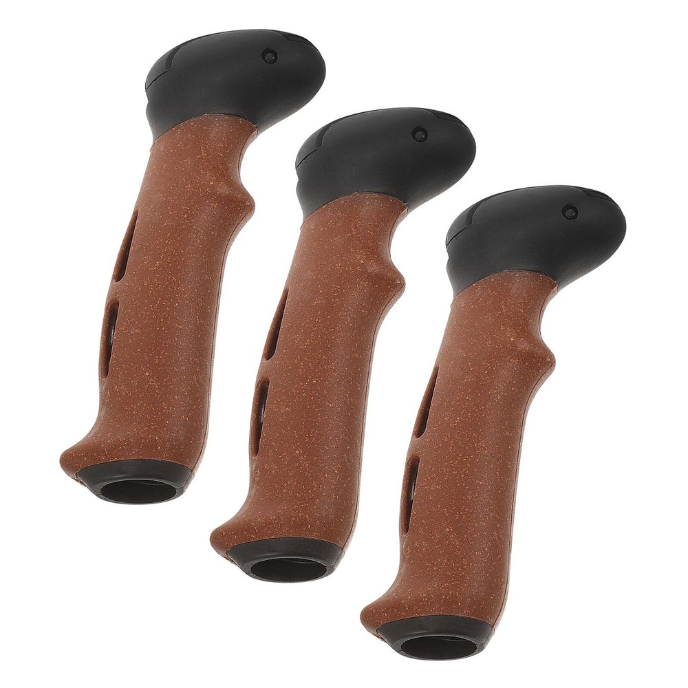 GATHINESS 3pcs Cork Trekking Pole Handle Replacement Set Yellow Soft Cork Hiking Pole Grips for Walking and Ski Accessories