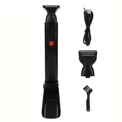 Fegtrtyoa Electric Back Shaver 2 in 1 Hair Trimmer Rechargeable Foldable Handle Back Hair Removal Men Body Groomer