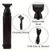 Fegtrtyoa Electric Back Shaver 2 in 1 Hair Trimmer Rechargeable Foldable Handle Back Hair Removal Men Body Groomer view 2
