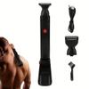 Fegtrtyoa Electric Back Shaver 2 in 1 Hair Trimmer Rechargeable Foldable Handle Back Hair Removal Men Body Groomer view 3
