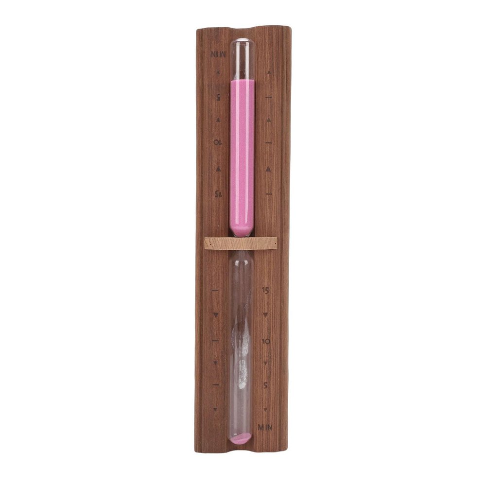 15 Minute Sauna Sand Timer, Rotating Wall Mounted Cedar Wood Hourglass with Clear Time Marking, for Steam Room Bathroom Yoga Classroom (Brown)