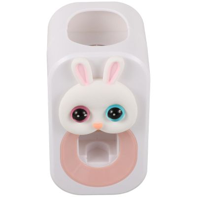 Cartoon Bunny Wall Mounted Toothpaste Dispenser for Boys and Girls Bathroom