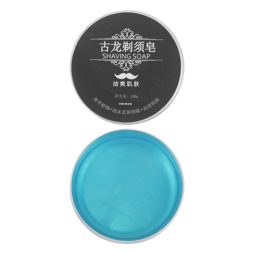 UKCOCO Men's Shaving Soap for Smooth Shaving and Gentle on Skin, Natural Paste Formula, Suitable for Mustache and Beard Care, for Home Use or Travel