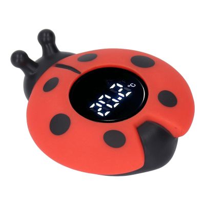Cryfokt Baby Bath LED Display Thermometer Ladybird Shaped IP67 Water Resistant Toy for Newborns and Babies Plastics 3.1 X 3.7in