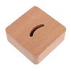 Veemoon Wooden Shoe Horn Base Stand for Entryway, Shoe Horn Storage Holder Organizer, 3.54x3.54x1.38in Solid Wood Dressing Aid for Home Use view 1