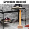 Veemoon Wooden Shoe Horn Base Stand for Entryway, Shoe Horn Storage Holder Organizer, 3.54x3.54x1.38in Solid Wood Dressing Aid for Home Use view 4