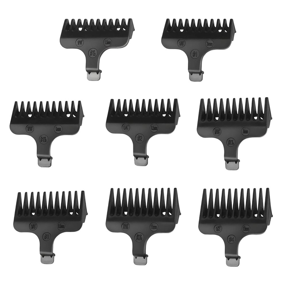 8-Piece Replacement Comb Set, Compatible with Specified Wahl 40mm Detachable T-Blade Trimmer Models.