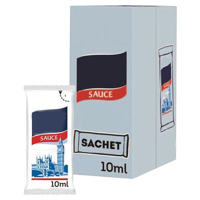 Brown Sauce Sachets, 10ml, Low in Fat, No Artificial Colours or Preservatives, Suitable for Vegetarians, Pack Of 100