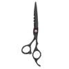 6 Inch Stainless Steel Scissors, Beard Trimming Scissors for Barber and Home Use, Professional Hairdressing Shears with Precision Blade and Ergonomic Handle, Mustache Scissors for (Black) view 1