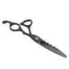 6 Inch Stainless Steel Scissors, Beard Trimming Scissors for Barber and Home Use, Professional Hairdressing Shears with Precision Blade and Ergonomic Handle, Mustache Scissors for (Black) view 3