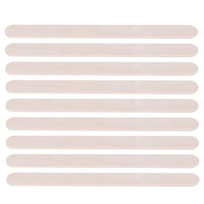 Asixxsix 400PCS Wooden Ice Cream Sticks DIY Art Craft Project Set Straight and Safe Ice Cream Making Sticks, 3.7x0.4x0.1in Color: As Shown in the Picture, for Crafters/Students