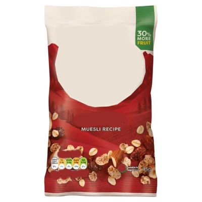 Muesli Recipe with Wholegrain Wheat Flakes, Rolled Oats, Raisins and Roasted Sliced Almonds, 45g, Pack of 30