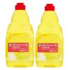ES Lemon Concentrated Washing Up Liquid 500ml (Pack of 2) | Powerful Grease-Cutting Dishwashing Liquid | Fresh Lemon Scent | Long-Lasting Formula view 1
