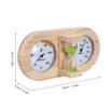 FUTUREORYY Wood Sauna Analog Hygrometer Thermometer with 15-minute Green Sand Timer Dual Dial for Indoor Spa Bathroom Sauna Accessories view 2