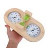 FUTUREORYY Wood Sauna Analog Hygrometer Thermometer with 15-minute Green Sand Timer Dual Dial for Indoor Spa Bathroom Sauna Accessories view 4