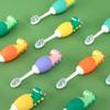 POPETPOP s Soft Bristle Toothbrush with Small Head, Cartoon Dinosaur Design, Silicone Bristles, Individually Packaged for Boys, Suitable for Oral Care and Tongue Cleaning Random Color view 4