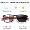 3-in-1 Progressive Multifocal Reading Glasses Photochromic & Anti-Blue Light Lenses,UV400 Protection, TR90 Flexible Frame, All-in-One Readers for Distance, Computer & Reading (Black/Blue,3.5 x) view 4