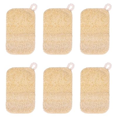 6 PCS Loofah Dish Sponge, Natural Loofah Sponge for Kitchen, Compostable Natural Sponges for Dishes