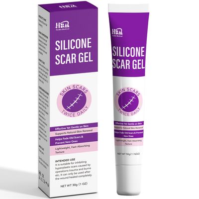 Silicone Scar Gel, Advanced Medical Grade Scar Silicone Cream for Old & New Scars, Surgical Scars, Acne, Burn, Keloids & Stretch Marks 30g