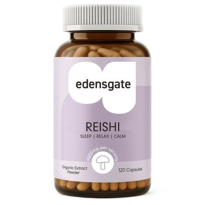 Edensgate Reishi Extract Capsules Reishi Mushroom Supplement | Concentrated Extract Formula | Vegan Friendly | Daily Balance & Wellness Support | 120 Capsules