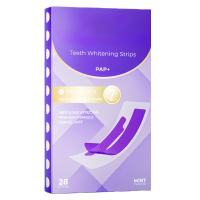 Purple Teeth Whitening Strips, 14 Packs 28 Pcs, Teeth Whitening Kit for All Teeth Shapes, Fast & Easy to Use, Effectively Whitens Teeth for Daily Use by Men and Women