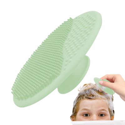 babyShampoo Brush Mini Silicone Scalp brushfor, Bath Tool | Soft babyShampooing brushfor Cradle Cap Removal, Gentle Hair Washing Massager for, Lightweight Silicone