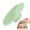 babyShampoo Brush Mini Silicone Scalp brushfor, Bath Tool | Soft babyShampooing brushfor Cradle Cap Removal, Gentle Hair Washing Massager for, Lightweight Silicone view 1