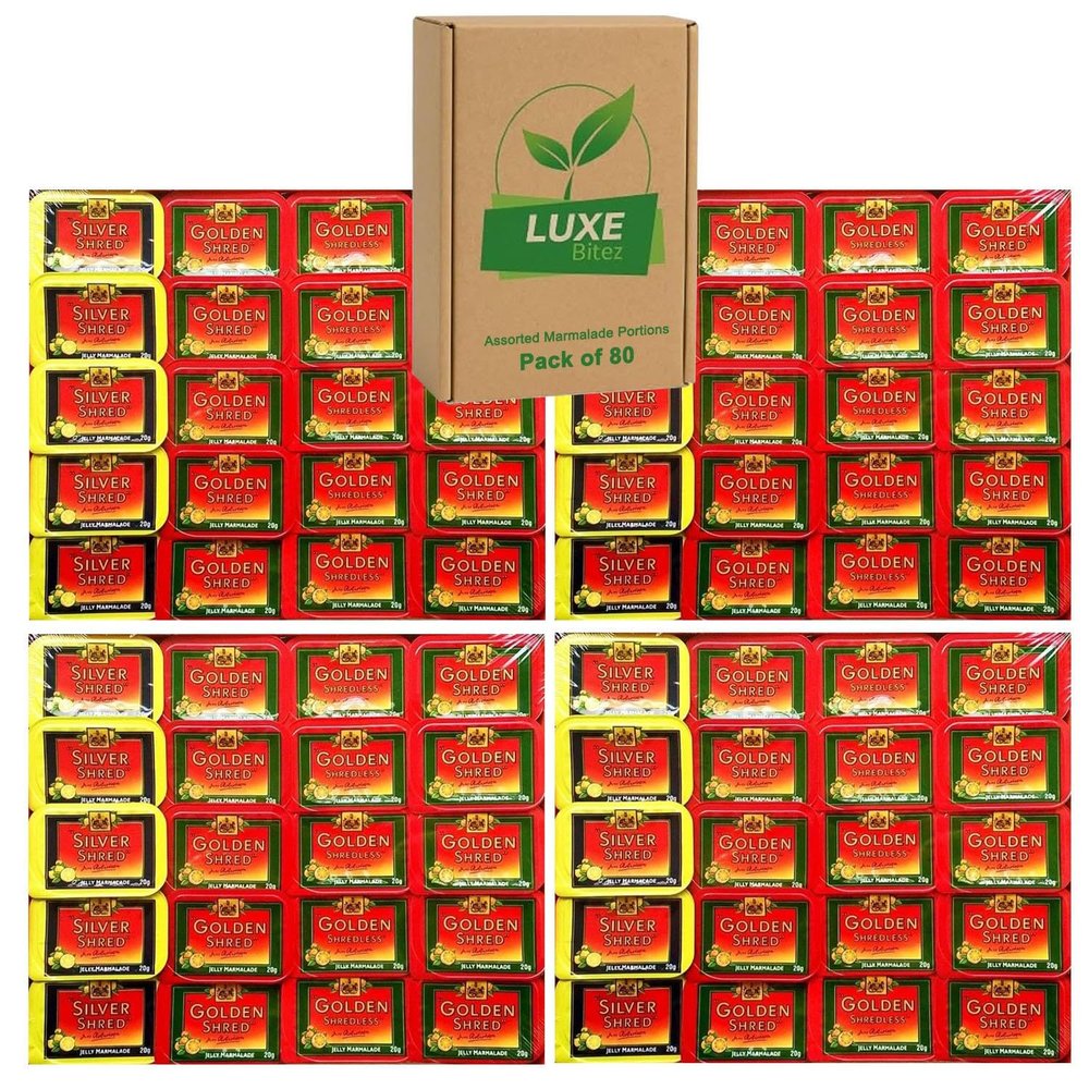 Assorted Marmalade Portions 20g Mini Servings Compatible with Robertsons By Luxe Bitez (Pack of 80)
