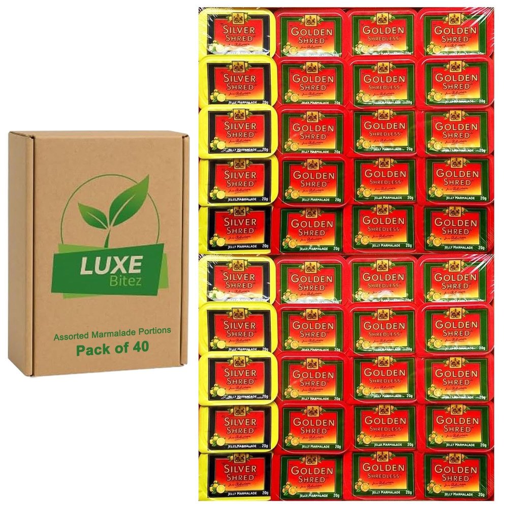 Assorted Marmalade Portions 20g Mini Servings Compatible with Robertsons By Luxe Bitez (Pack of 40)