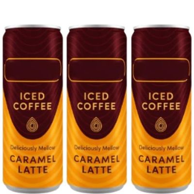 Coffee Caramel Flavoured Drink Cans Bundle Deal 3x250ml Ready-to-Drink Iced Coffee