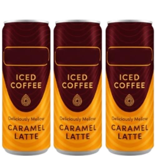 Coffee Caramel Flavoured Drink Cans Bundle Deal 3x250ml Ready-to-Drink Iced Coffee