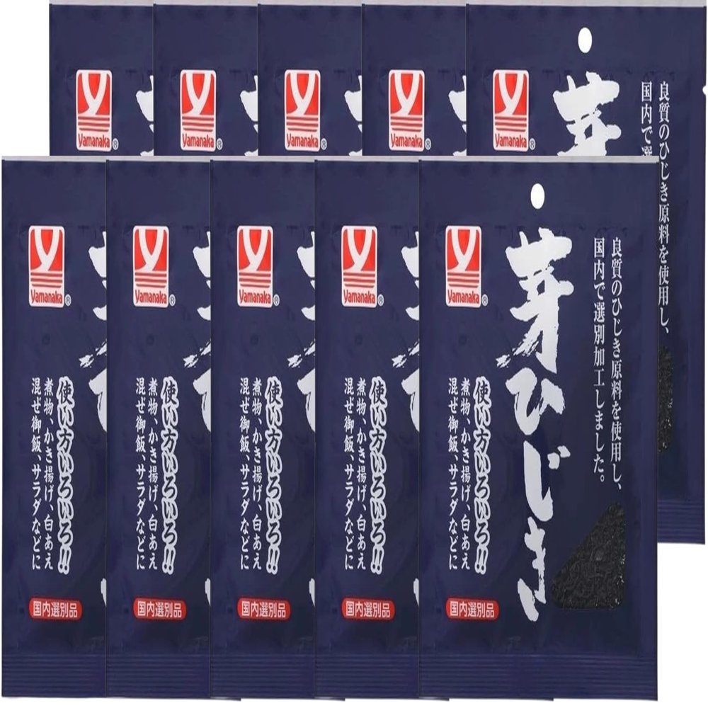 Yamanaka Mehijiki - Dry Hijiki Seaweed 20g (Pack of 10) | Premium Japanese Hijiki Seaweed | Rich in Fiber & Minerals | Perfect for Salads, Stir-Fries, Soups & Traditional Japanese Dishes