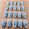20 x Edible 3D 20mm flower flowers icing toppers, cake cupcakes decorations T029 (Pearl Baby Blue) view 1
