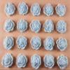 20 x Edible 3D 20mm flower flowers icing toppers, cake cupcakes decorations T029 (Pearl Baby Blue) view 2