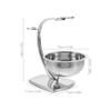 VILLCASE Stainless Steel Shaving Brush and Shave Bowl Stand with Shower Holder Metal Grooming Rack for Men's Bathroom Shaving Accessories view 2