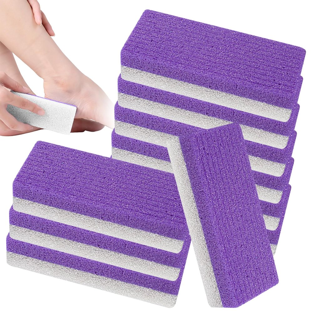 10Pcs Pumice Stone Ideal for Feet Dual-Sided Callus Remover and Foot Scrubber - PU Foam Pedicure Tools Ideal for Dead Skin Cracked Heels & Rough Skin