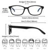 Suertree Short-sighted Eyeglasses Nearsighted Glasses Classic Distance Glasses for Women Men Black -2.0x view 3