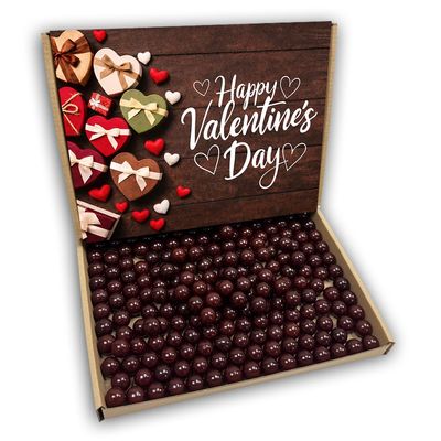 Aniseed Balls Happy Valentines Day Sweets Gift Box Hamper (KRAFT VALENTINES FRONT)