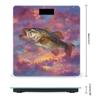 Bass Fish Sunset Bathroom Scales for Body Weight Led Display Step-On Digital Weighing Scales for People view 2