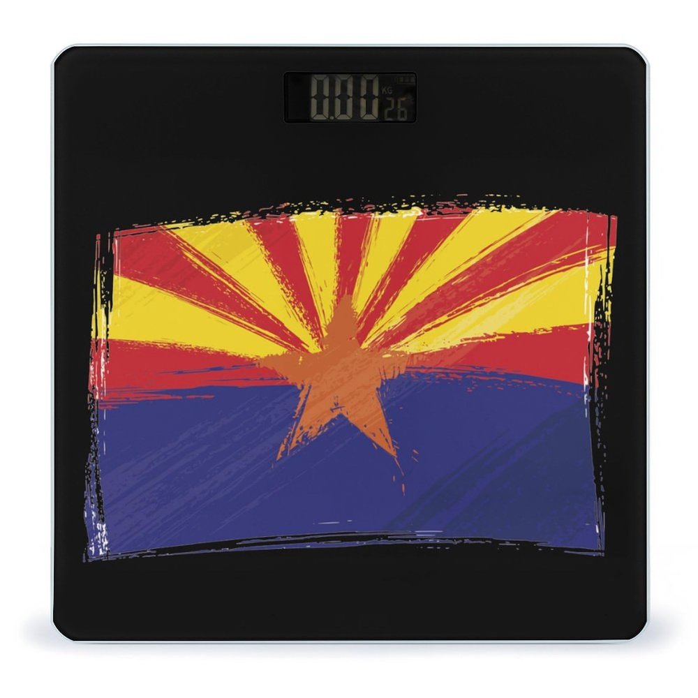 Arizona Flag Bathroom Scales for Body Weight Led Display Step-On Digital Weighing Scales for People