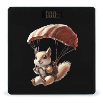 Cute Parachute Squirrel Bathroom Scales for Body Weight Led Display Step-On Digital Weighing Scales for People