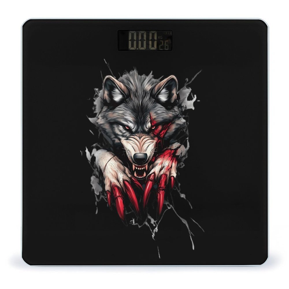 Angry Werewolf Bathroom Scales for Body Weight Led Display Step-On Digital Weighing Scales for People