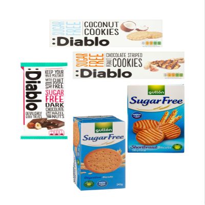 Sugar Free-Nutty Snack Selection of 5 Delights [Chocolate, Cookies and Biscuits]