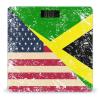 U.S.A And Jamaican Vintage Flag Bathroom Scales for Body Weight Led Display Step-On Digital Weighing Scales for People view 1