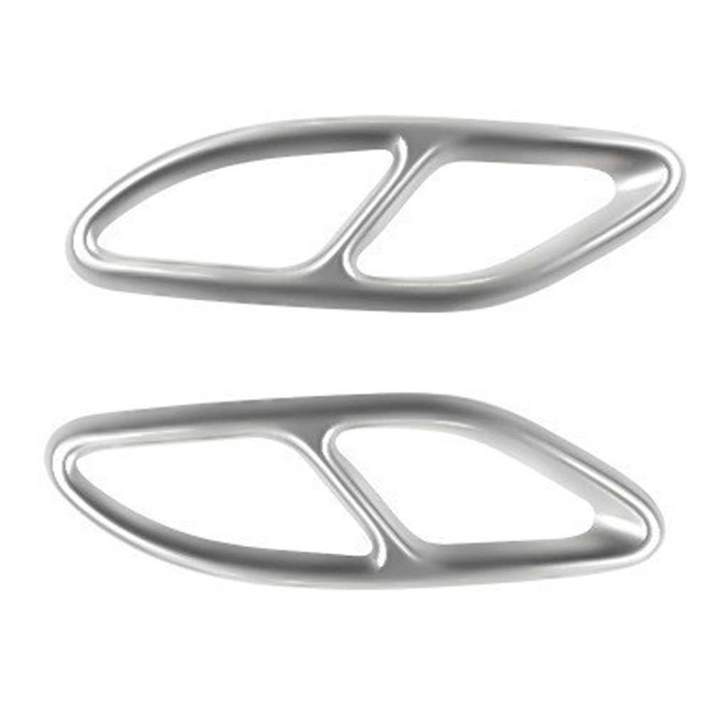 HENYGEN 1 Pair Car Exterior Exhaust Pipe Mufflers Cover for W176 W205 W213 X253 Rear Cylinder Exhaust Pipe Cover Trim