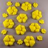 18 x Edible 3D 40mm Dog Paws, icing toppers, cake cupcakes decorations T036 (Yellow) view 2