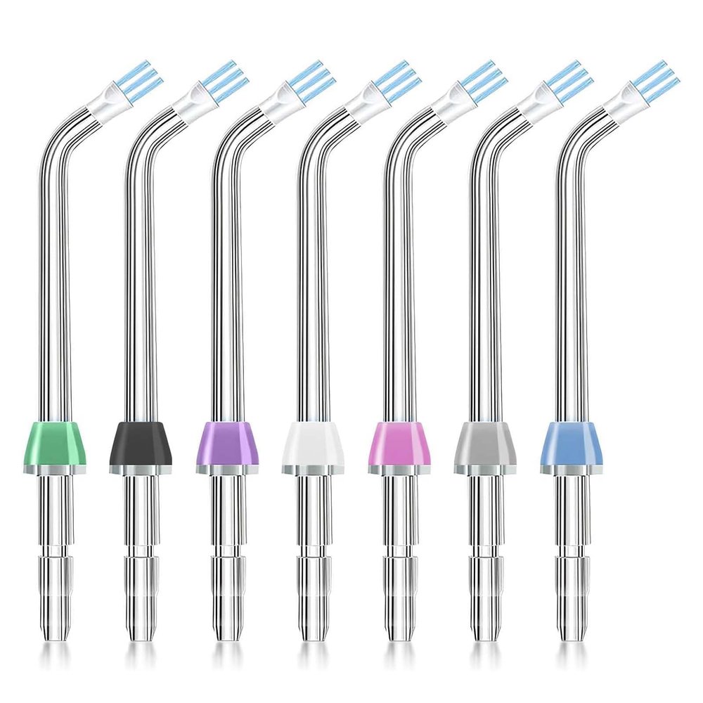 7 PCS Water Flosser Replacement Tips for Waterpik, for Plaque Seeker Tips for Waterpik and Other Oral Irrigators, for Cleaning Tooth Implants Crowns and Bridges